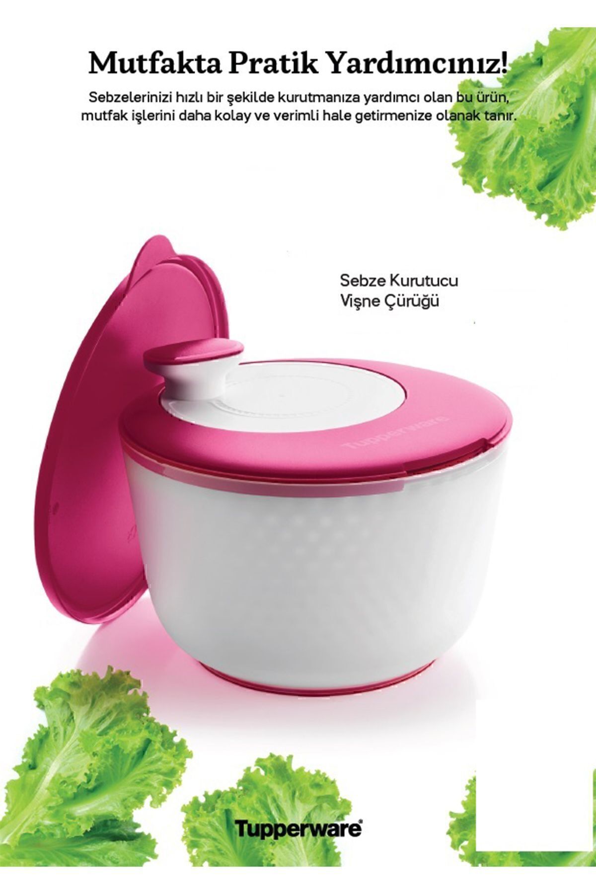 Tupperware Modern Sebze Kurutucusu 3.9 L FUŞYA