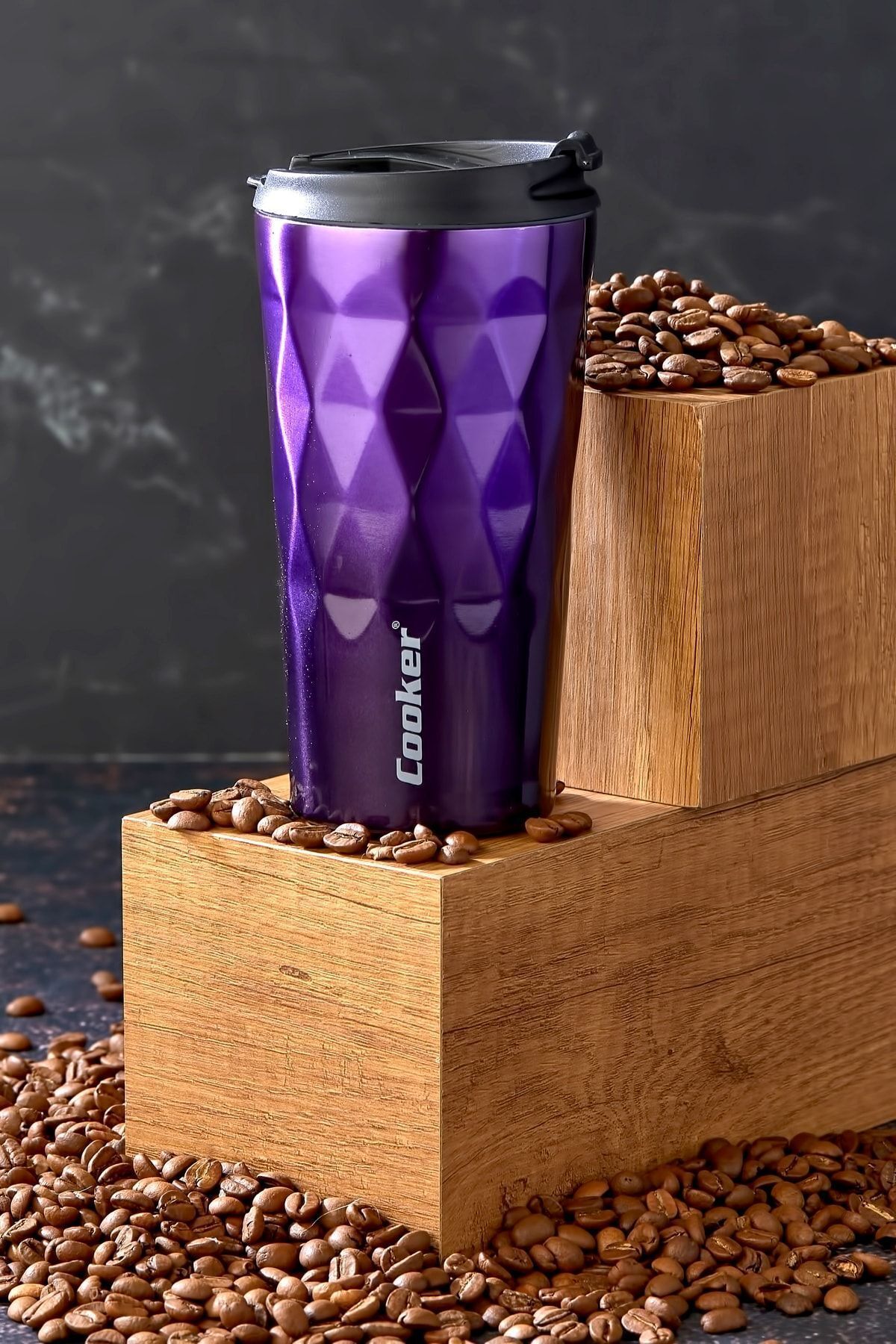 فلاسک بنفش استیل جدید 0.35 میل از ضد زنگ 350 Thermos Tea Picnic Camp Café Hotel Cooker