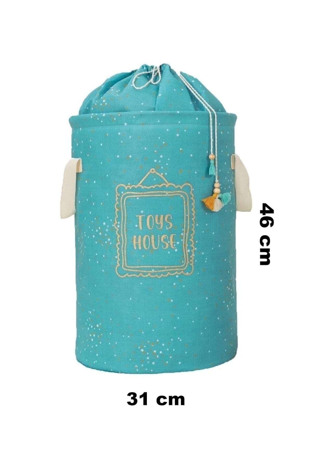 Nisahometeks Baby Yuvarlak Torbalı Bebek Kirli Çamaşır Sepeti fotoğrafı 2 (önizleme)