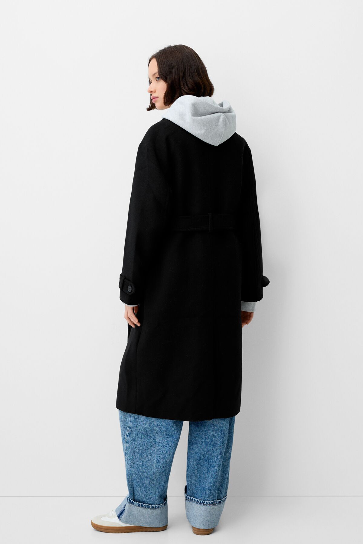 پالتو زنانه برشکا رنگ سیاه Bershka