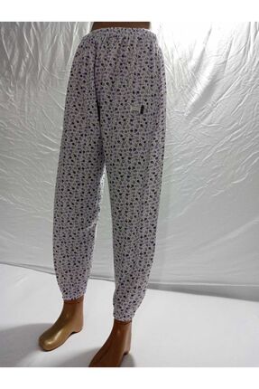 MODON Uzun 3'lü Paket Anne Donu & Pazen & Çiçekli Lastik'li Pijama