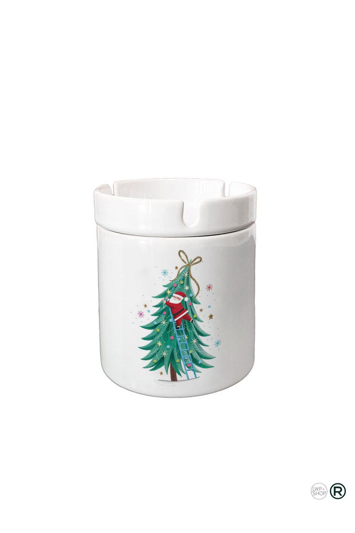 Purple Adv-LWP Shop Christmas Tree Ashtray 1