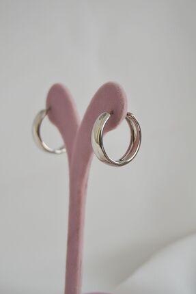 ATELİER GİZEM Xuping kadın kararmaz gümüş renkli çelik halka küpe