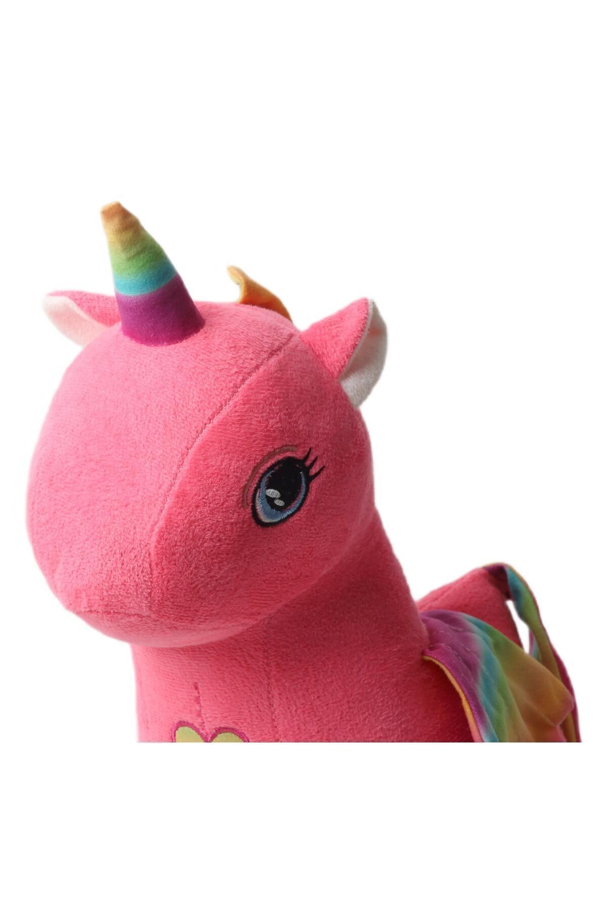 e-life shop-Unicorn Pegasus Horse Figured Plush Toy with Rainbow Pattern Imported Fabric - Sleep & Playmate, Large Size 7
