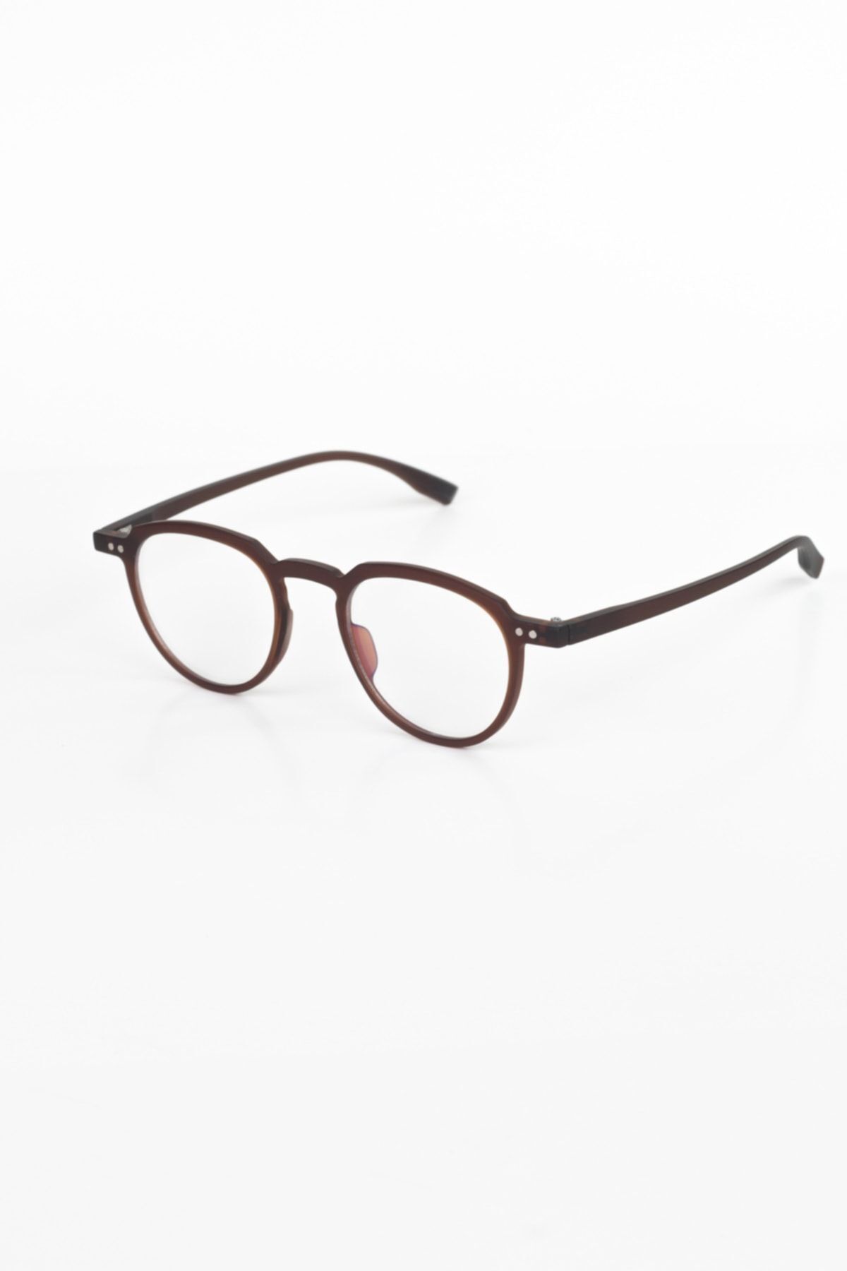 LUNOX-Lucia Matte Brown Unisex Computer Screen Glasses 4