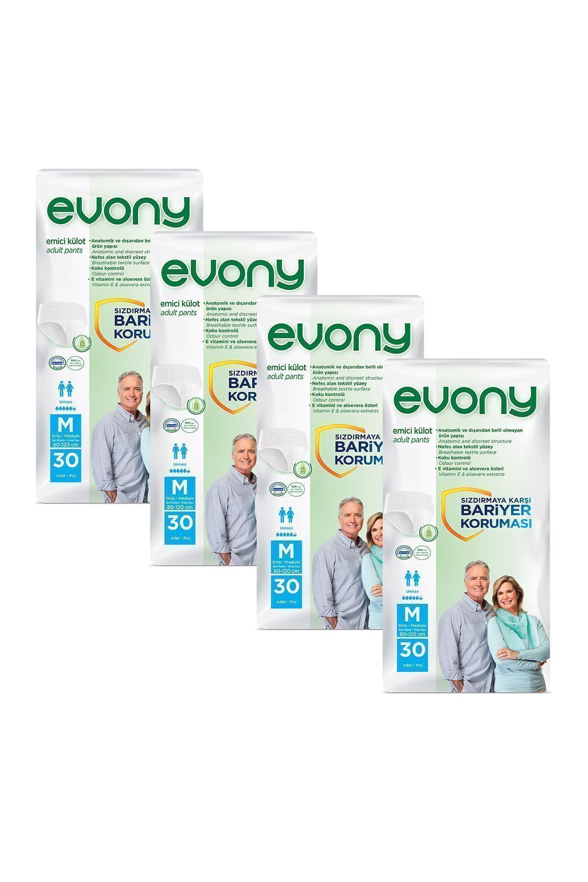 Evony Emici Külot Orta Boy(M) 30'lu (120 Adet)