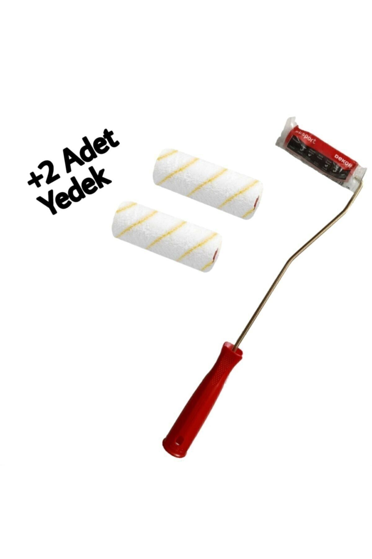 Dekor Eksport (kalorifer) Parmak Rulo Fırça 10cm + 2 Adet Yedek Rulo Başlık