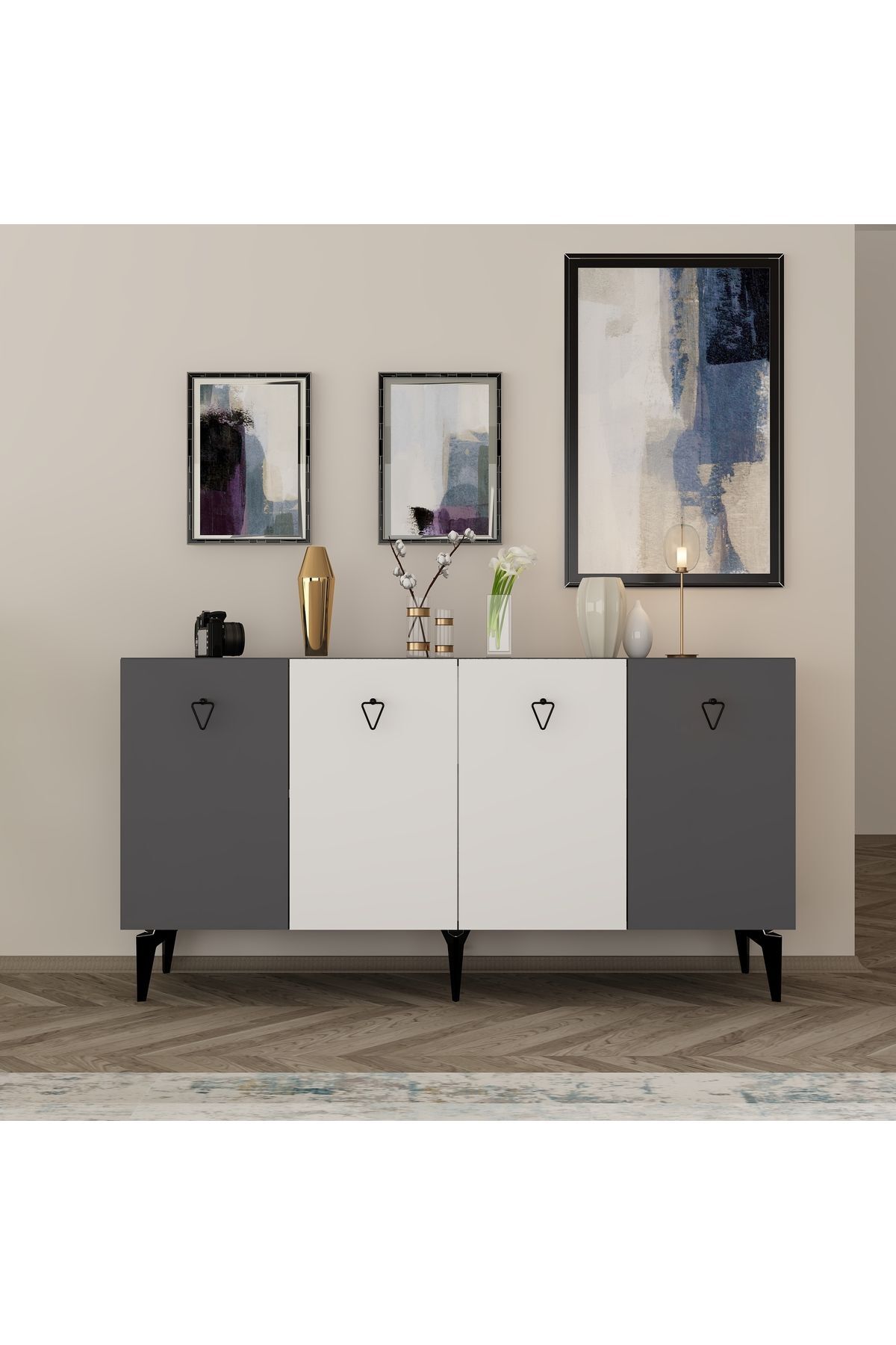 cantek dizayn MİAA KONSOL ANTRASİT BEYAZ Fiyatı, Yorumları - Trendyol