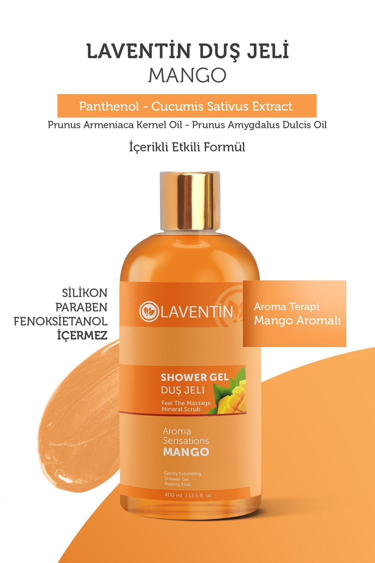ژل و کرم دوش زنانه – مردانه  Laventin | Aroma Terapi Mango Duş Jeli اورجینال - تصویر 2