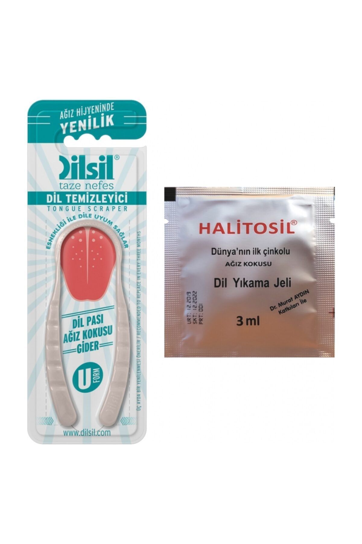 Dilsil Şeffaf Renk Ağız Kokusu Önleyici Dil Temizleyici (sıyırıcı - Kaşık) + Halitosil Dil Temizleme Jeli - Fiyatı, Yorumları