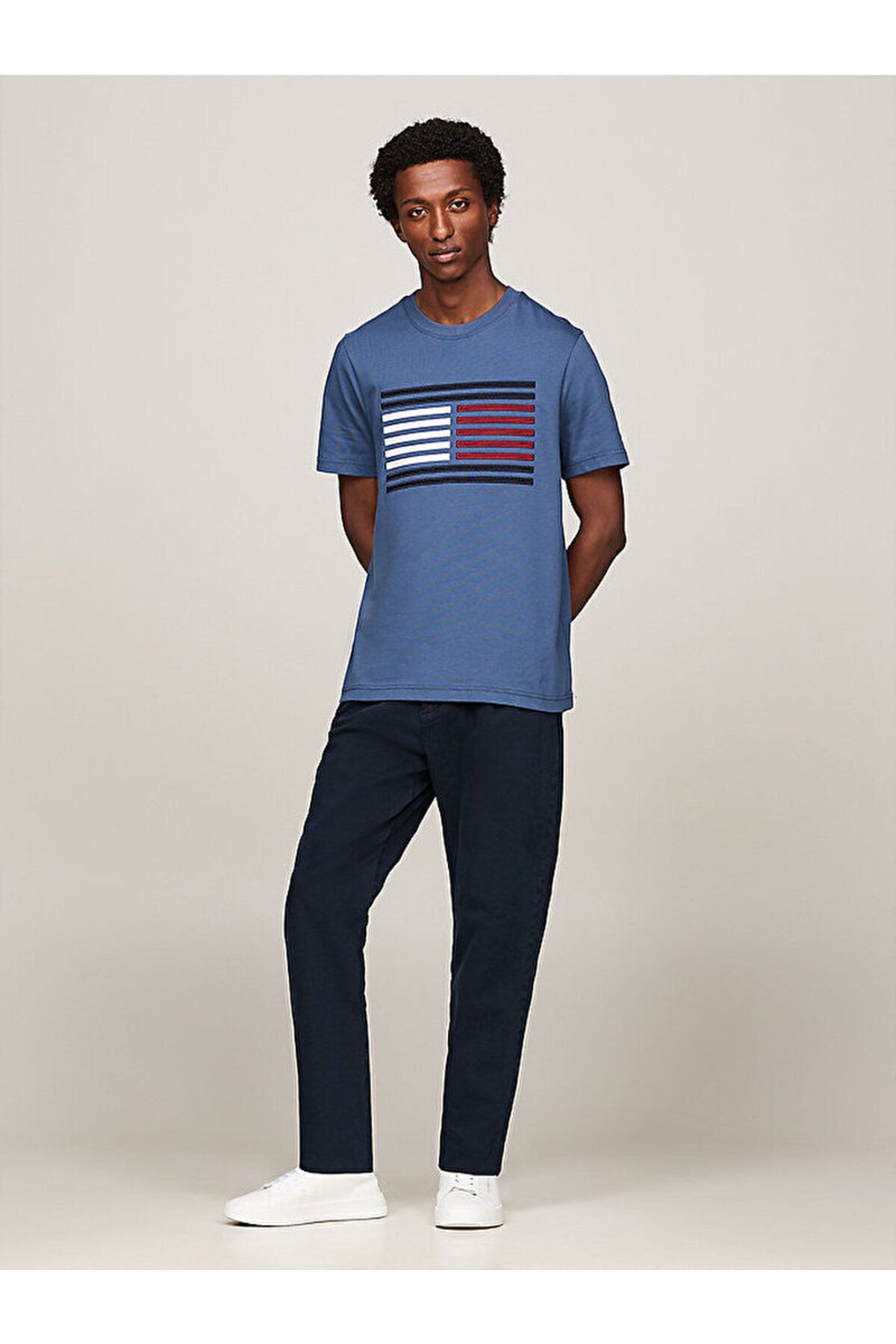 تیشرت مردانه آبی تامی هیلفیگرTommy Hilfiger | MW0MW35460 اورجینال - تصویر 3