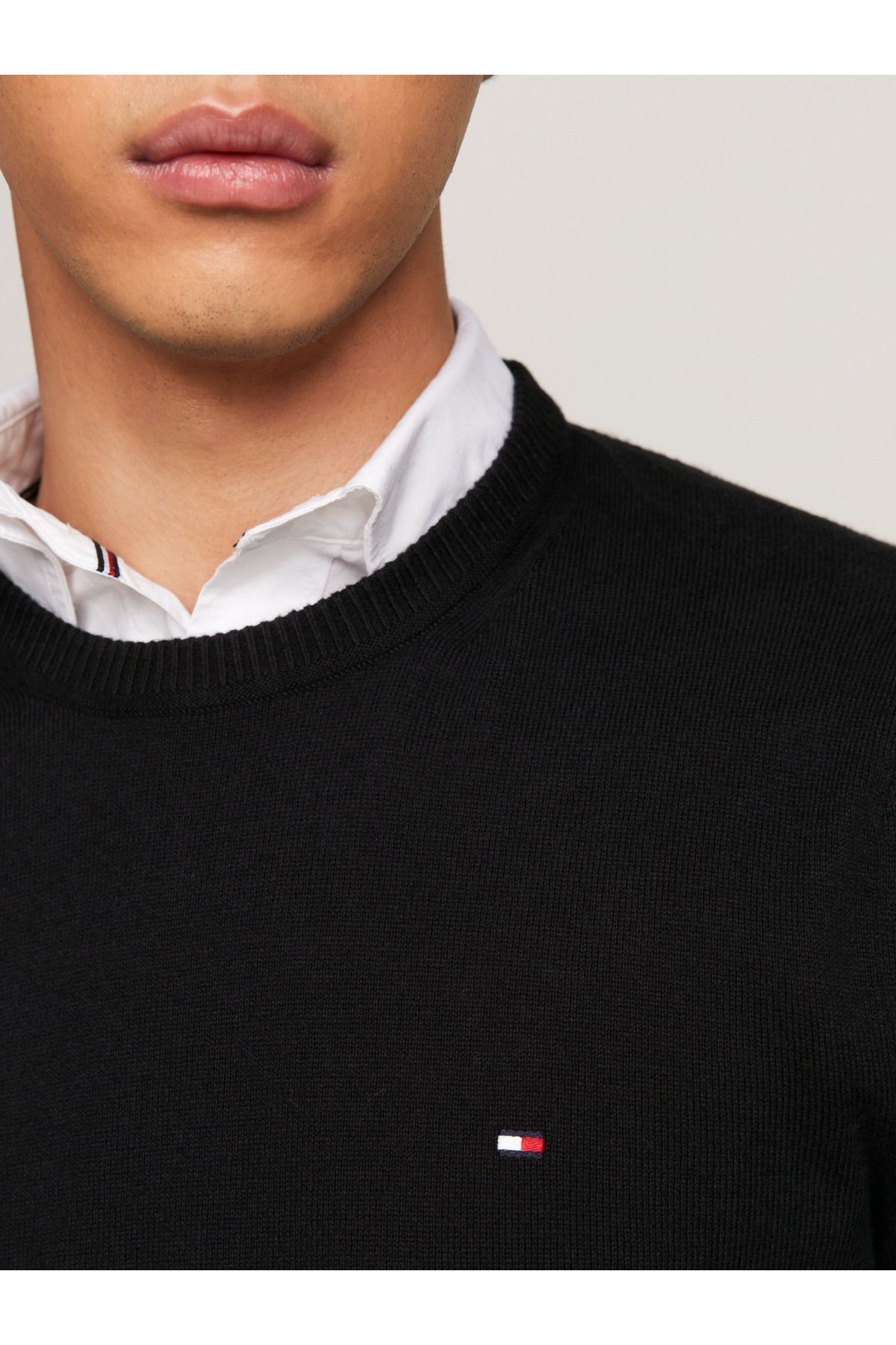 بافت و پلیور مردانه مشکی تامی هیلفیگرTommy Hilfiger | MW0MW28046 اورجینال - تصویر 5