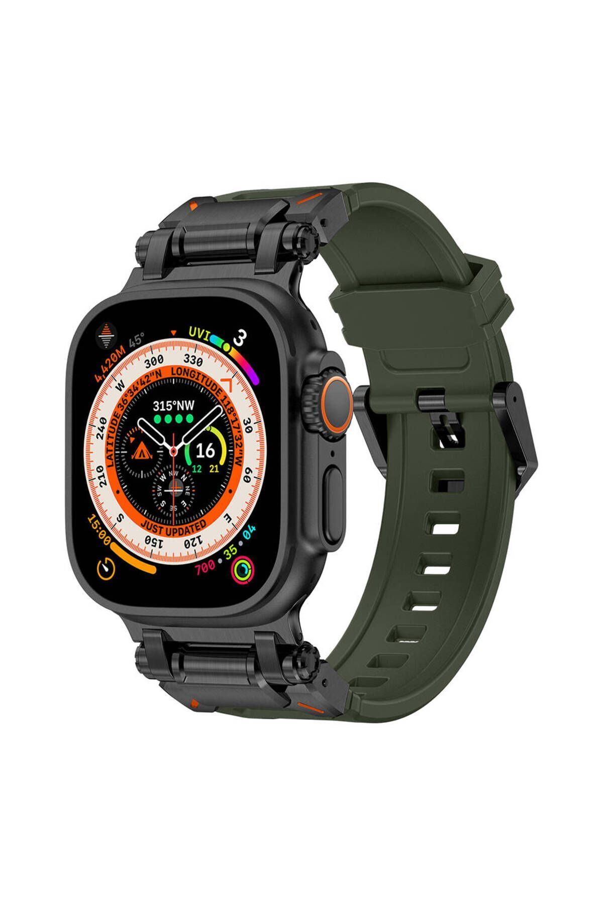 Metal Head Silicone Lanyard, Apple Watch Compatible Lanyard 42mm 44mm 45mm 49mm Compatible Lanyard