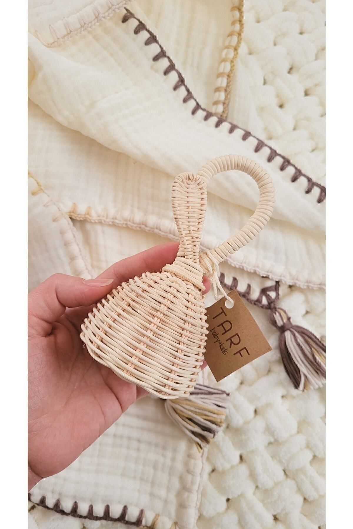 TARF Bebek Rattan Bambu Çıngırak/marakas, Bebek Hediyesi, Sağlıklı Oyuncak, Bebek Odası Dekoru fotoğrafı 2 (önizleme)