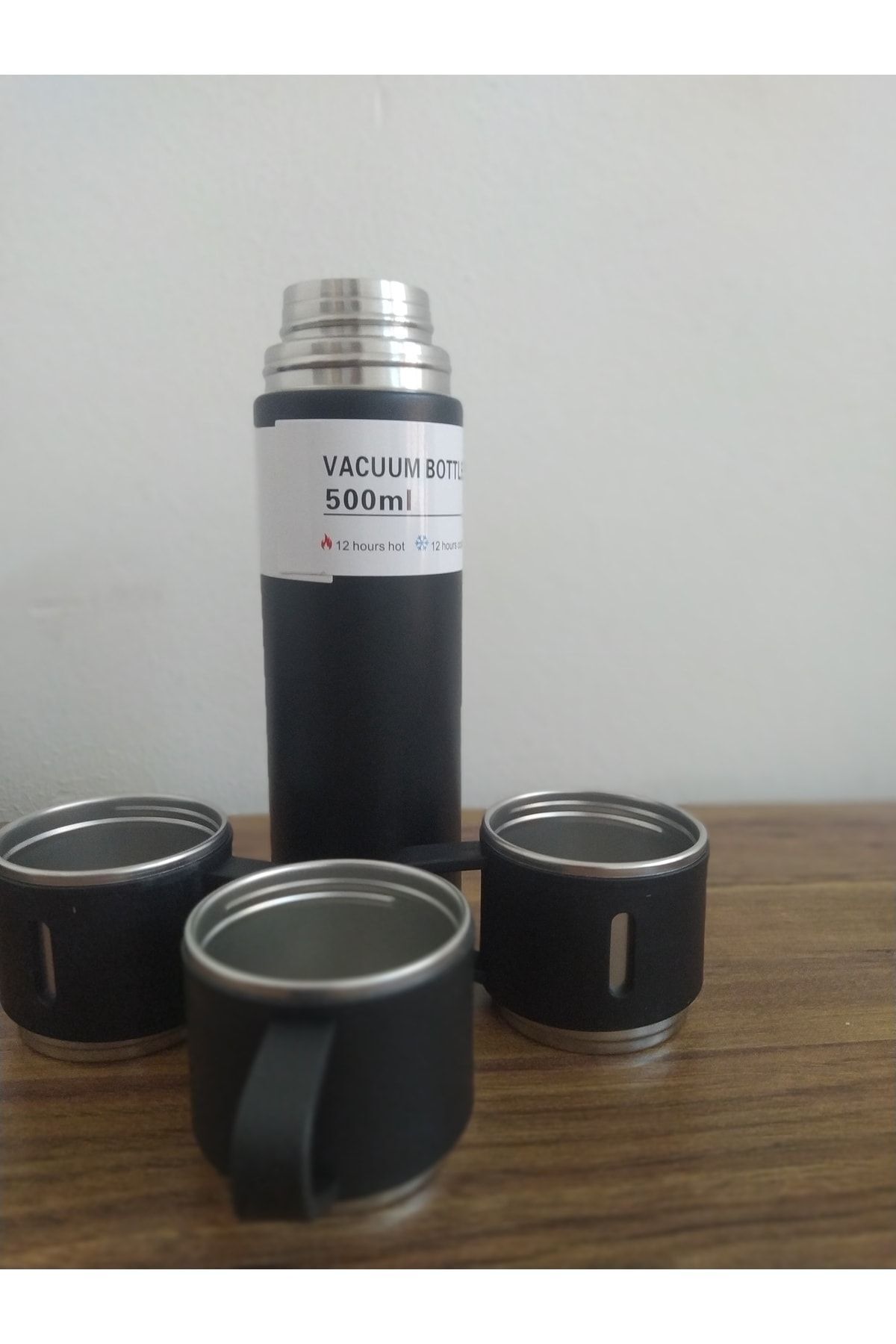 TERMOSAM Nisa Toys Termos Kamp Piknik Için Ideal 3bardaklı 500ml Termos Sıcak Ve Soğuk Tutan Cay Ve Içeçek fotoğrafı 3 (önizleme)