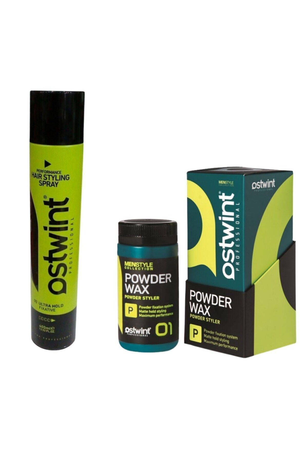 Hair Sytling Spray 400 ML + Ostwint Powder Wax Styler Yeşil 20 G