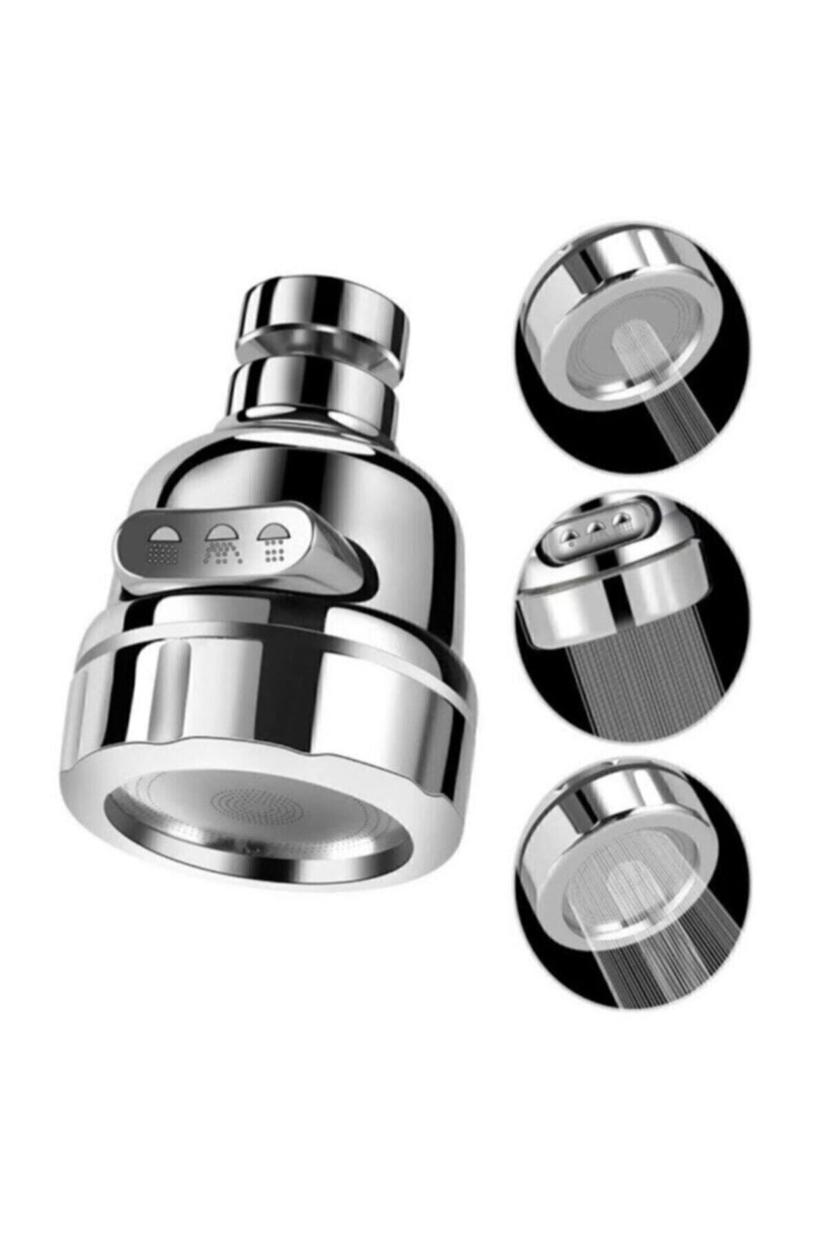 MFS-3 Function Water Saving Faucet Spout Water Saving Fountain Spout (Grey) 4