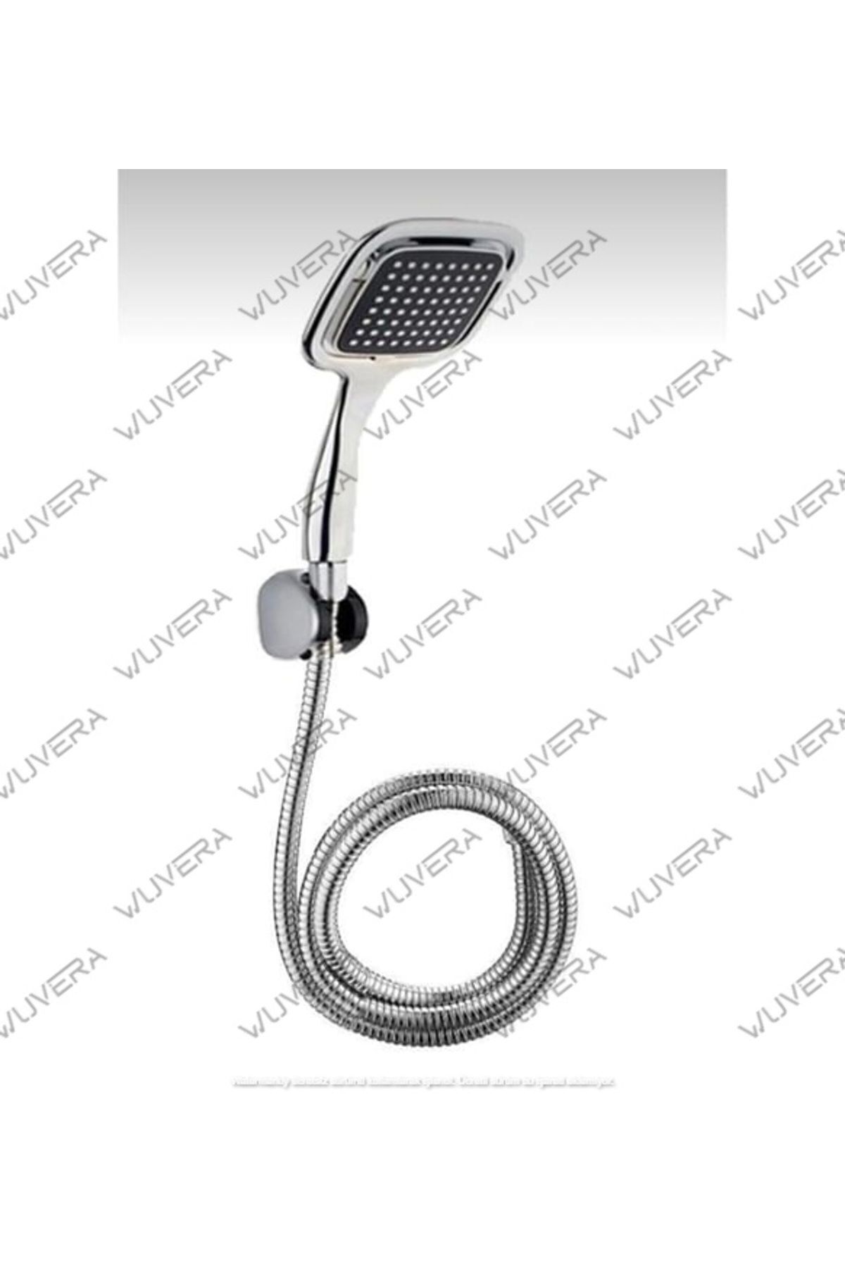 Genel Markalar Siyah Kare Banyo Duş Seti Hortum Mafsal Ve Başlık Set Duş Başlığı Siyah Plastik TR Uzun Tehlikeli De