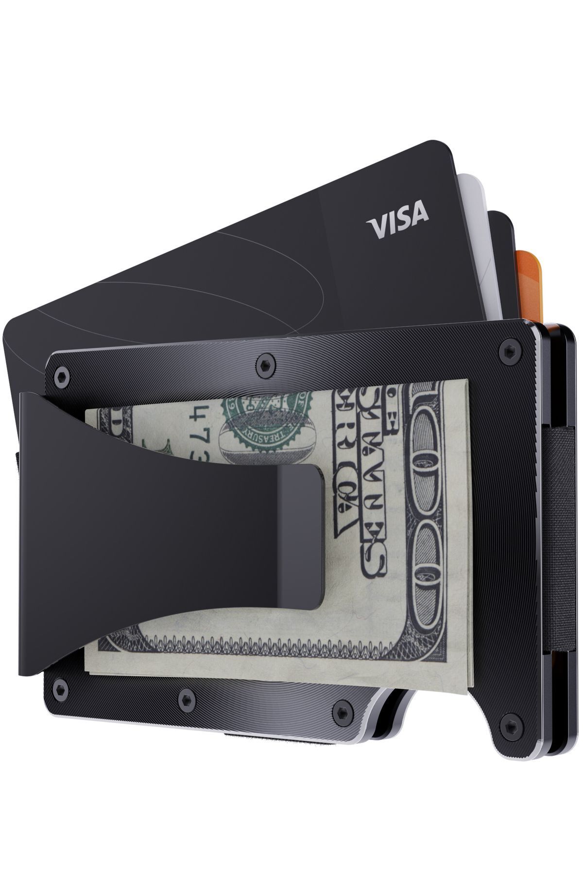 کیف پول زنانه CARDX CLIPS SHINE مینیمالیستی نسل جدید دفتر کارت مسدود کردن RFID و مردانه سیاه Louise Motto