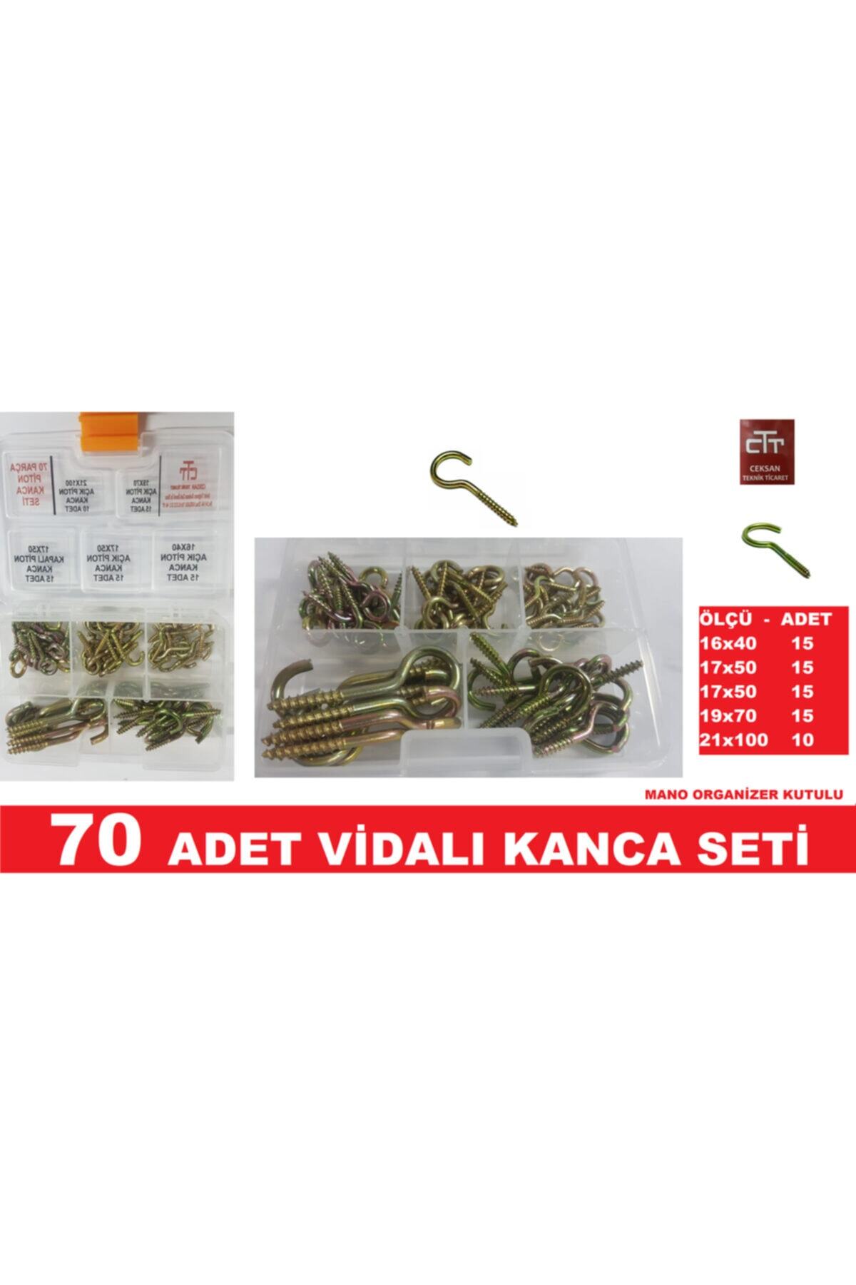CEKSAN Piton Vidalı Kanca Seti 70 Adet