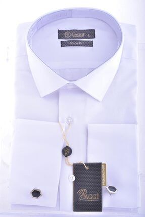 Slim Fit Klasik Yaka Gömlek Beyaz 40003 009