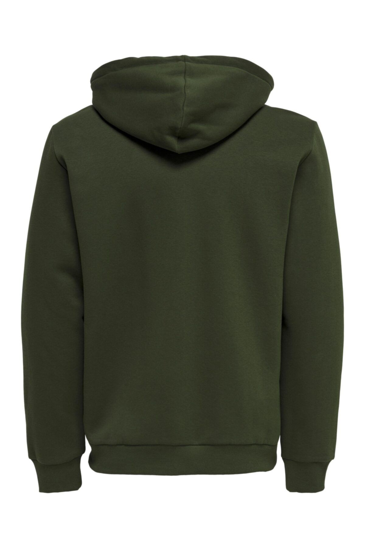 سویشرت مردانه خاکی Ceres Life Zip Thr Hoodie Sweat Noos 22018684-03 Only & Sons