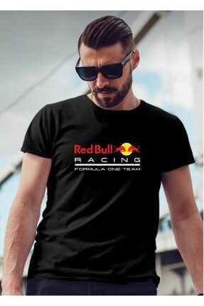 Redbull Racıng Formula Tasarım Siyah Tshirt 445225544755