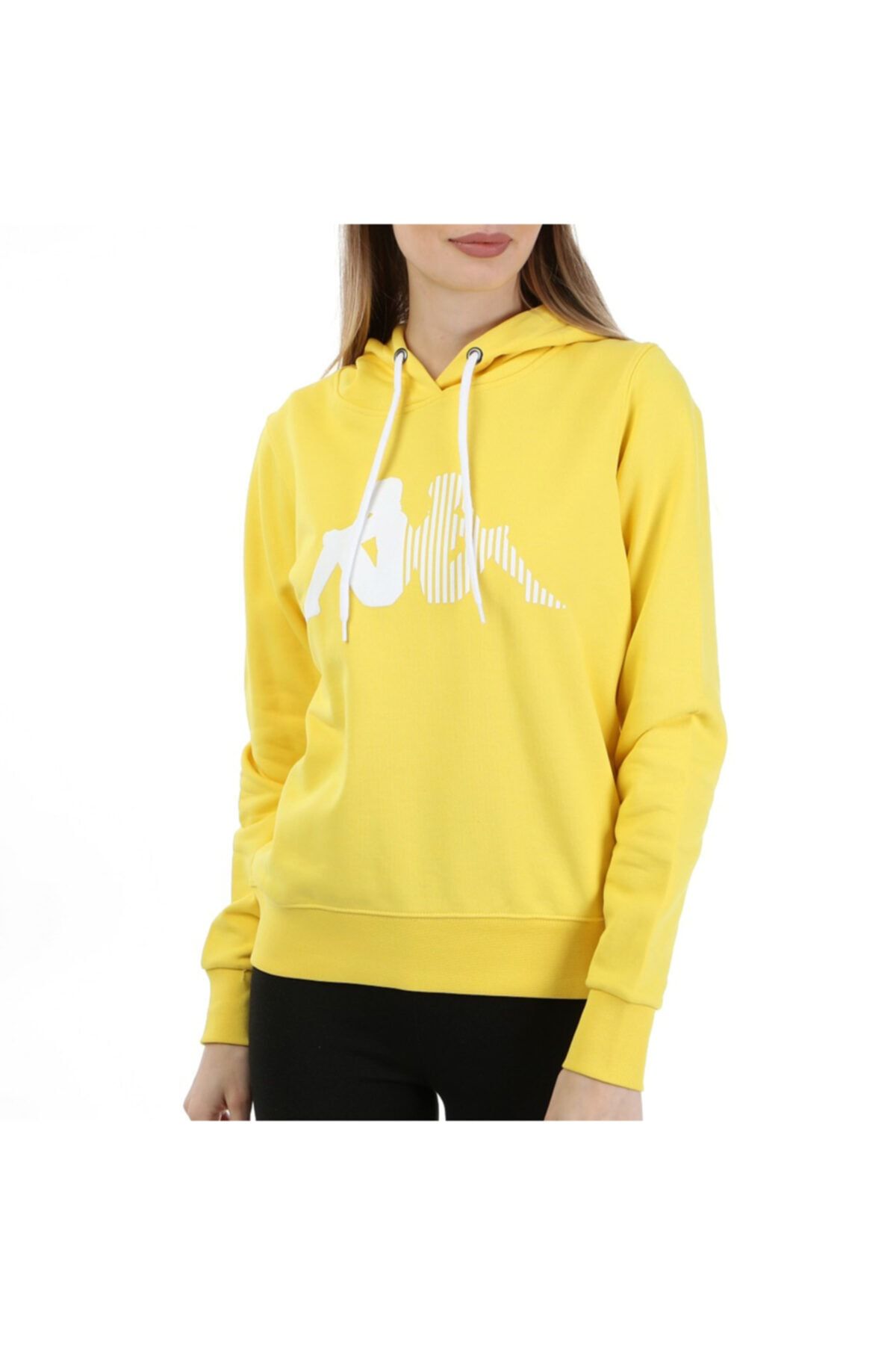 Kappa Kadın Kapüşonlu Sw-shirt Zouk Sarı
