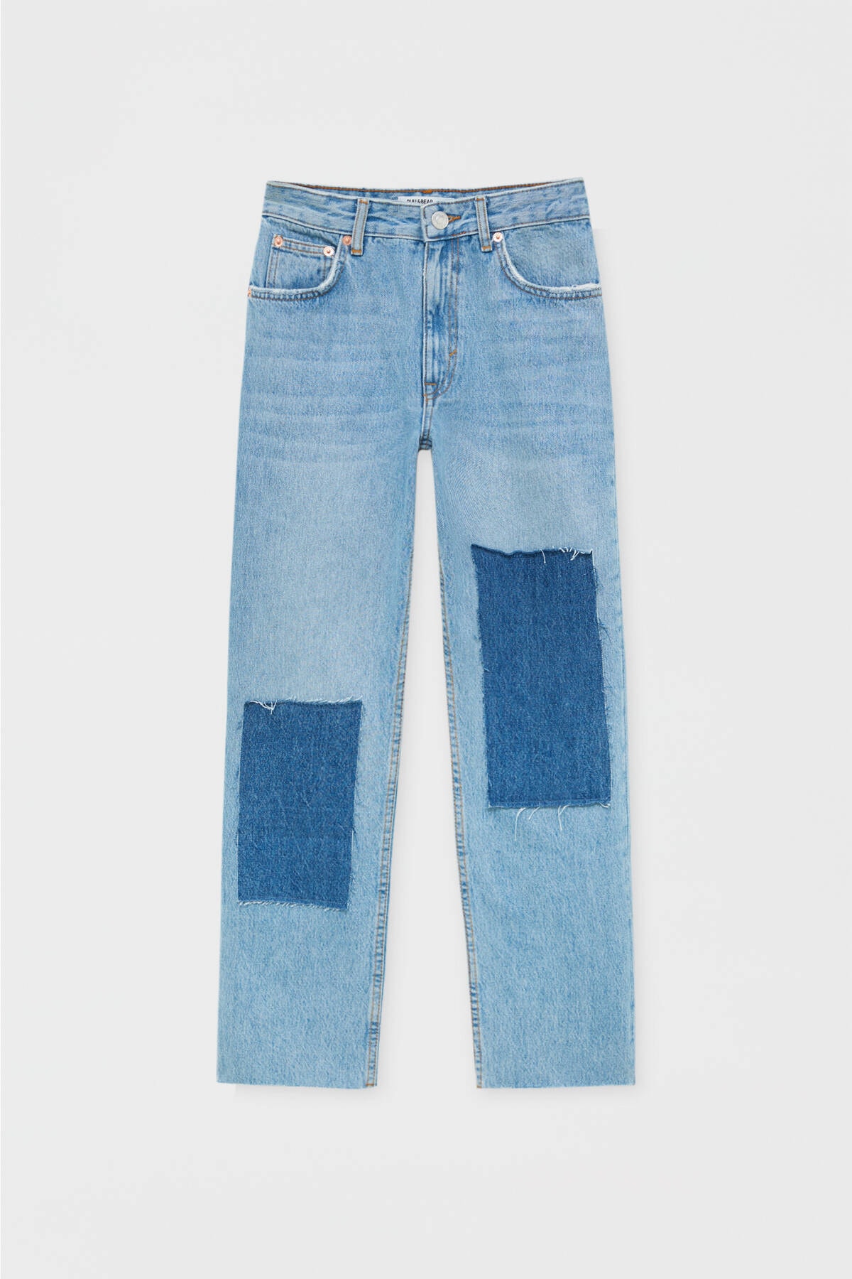Pull \u0026 Bear Crop Fit Patchwork Jean 