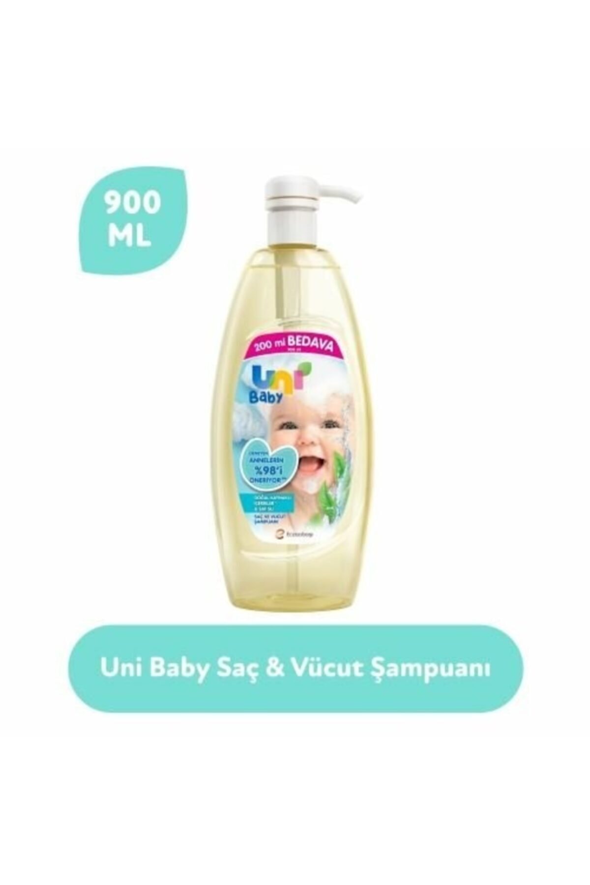 Uni Baby Yenidoğan Bebek Saç Ve Vücut Şampuanı 900 Ml