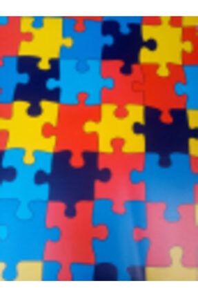 Puzzle Desenli Pvc Çocuk Zemin Yer Kaplaması En 200cm PFF01