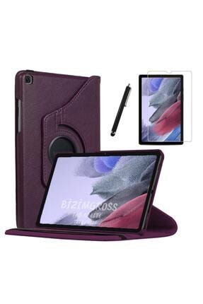 Samsung Galaxy Tab A7 Lite Sm T220 T225 Dönebilen Tablet Kılıfı + Ekran Koruyucu + Kalem Set 8.7 Inç TabA7LiteBGDSet