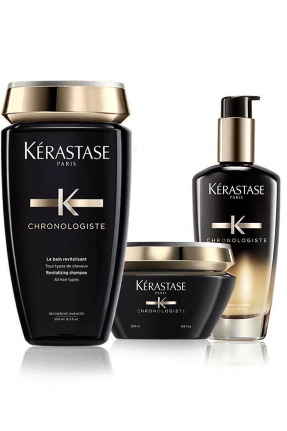 ارسال رایگان شامپو احیا کننده 250 میلی لیتر + ماسک 200 میلی لیتر + روغن مراقبت از مو معطر 120 میلی لیتر Kerastase