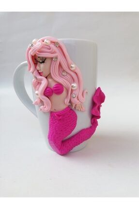Denizkızı Mermaid Figürlü Porselen Kupa Bardak Çay Kahve Fincanı Atadk01