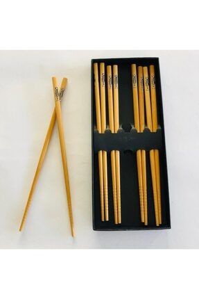 Chopsticks - Ahşap - Beş Çift - Japon Kalitesi HD404
