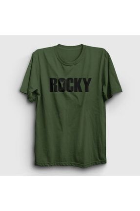 Unisex Haki Logo Film Rocky T-shirt 249777tt