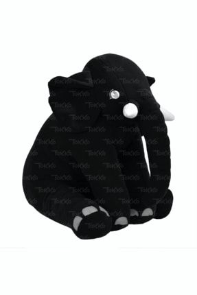 XL Dev Boy 60 cm Fil Uyku Arkadaşım Uyku Fili Peluş Yumuşak Fil Oturma Desteği Bebek Fili Siyah FİL-002