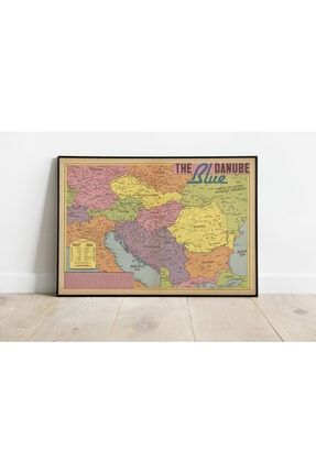 Balkanlar Haritası Sanatsal Duvar Dekorasyon Poster 60x90cm. AMC401