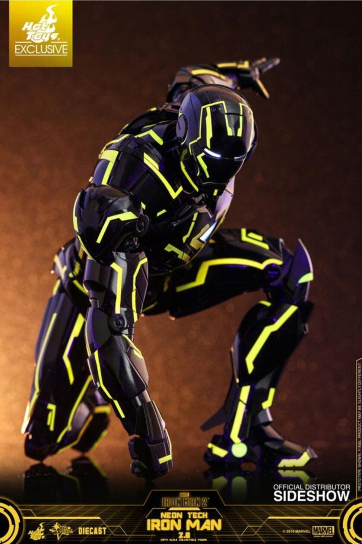 Figurine Hot Toys Iron Man Mark 2.0 Neon Tech – Diecast, échelle 1/6, 30 Cm, Neuve Sous Blister