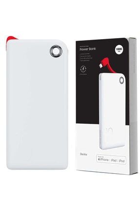 Apple Iphone Uyumlu Powerbank Apple Mfi Sertifikalı 18w Hızlı Şarj 10000 Mah Dahili Lightning Kablo CT-PWR-1025