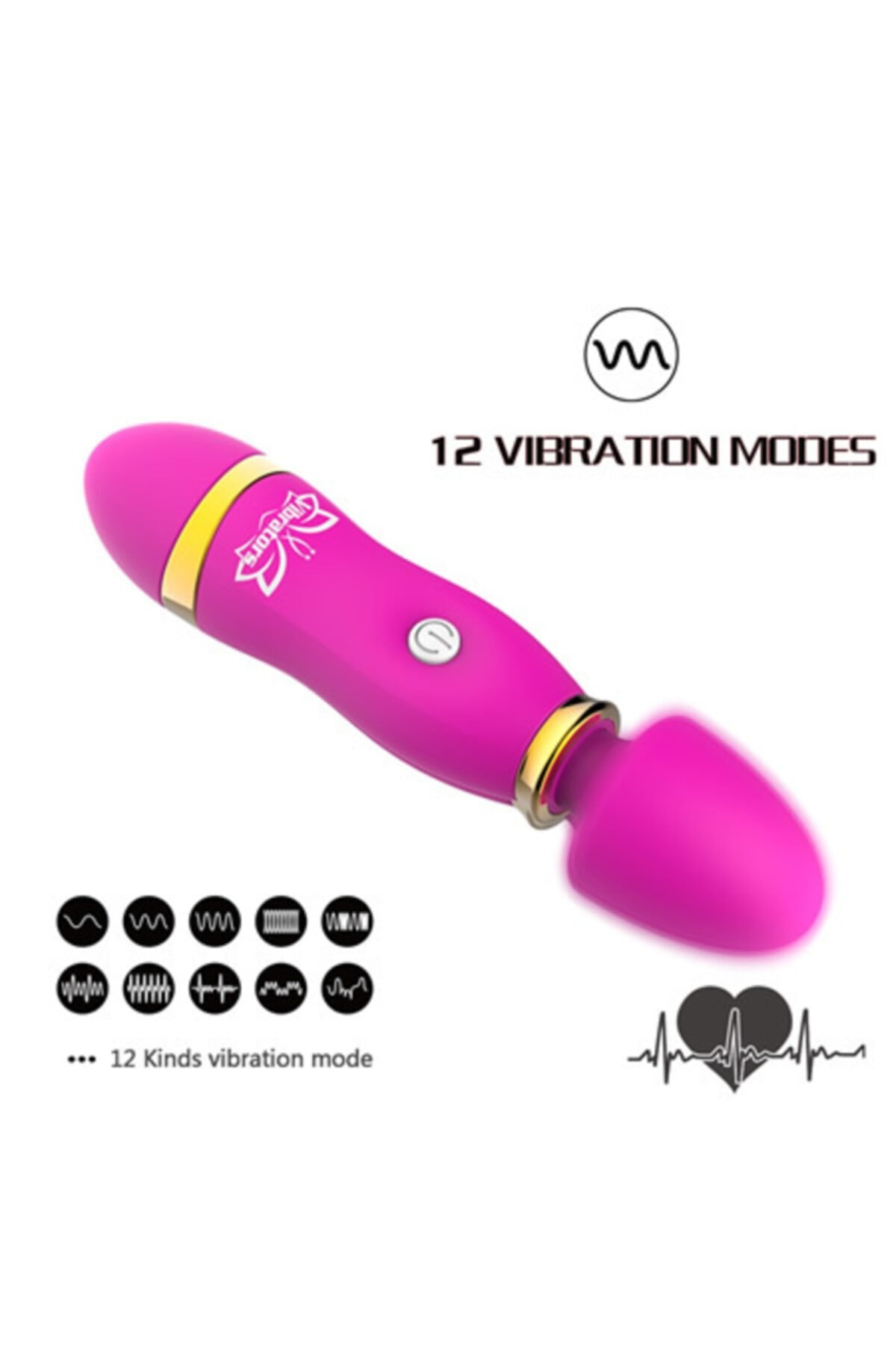 12 Titreşimli Vajina Klitoris Stimülatörü G-spot Vibratör Beyaz 6