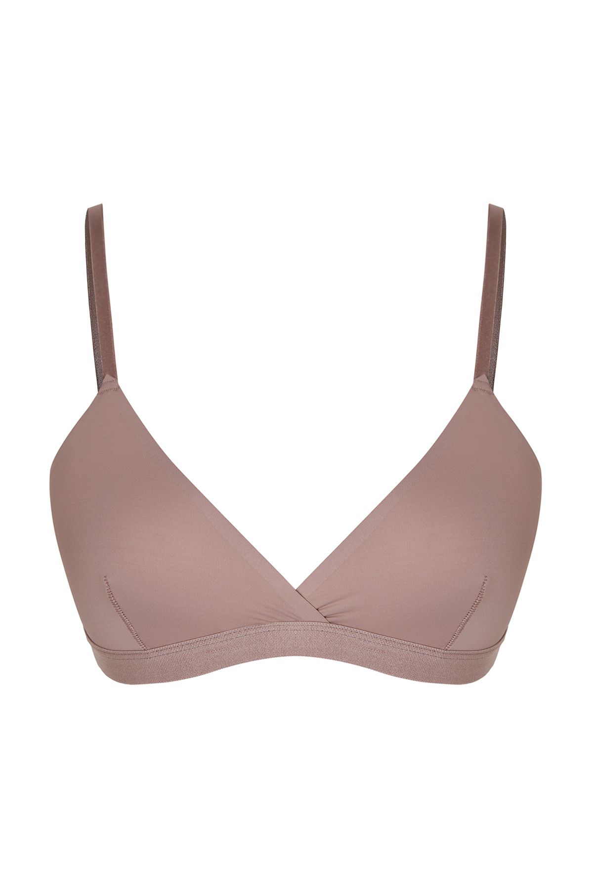 Kolekcia Trendyol Pletená podprsenka Mink Micro String Trap Triangle Bralette THMSS21SU0014