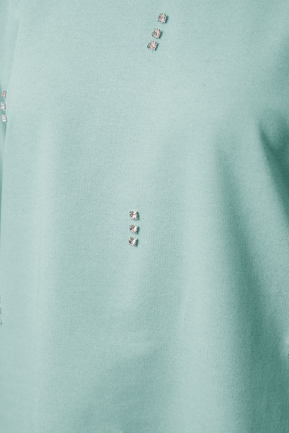 Edit by Trendyol-Bluza Oversize Mint - Stone Detailed, Tedaw25Tw00000 3
