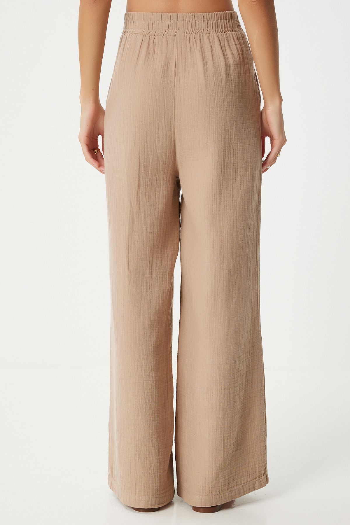Happiness İstanbul-Musselin Biscuit Palazzo Hose – Damen MX00160 6