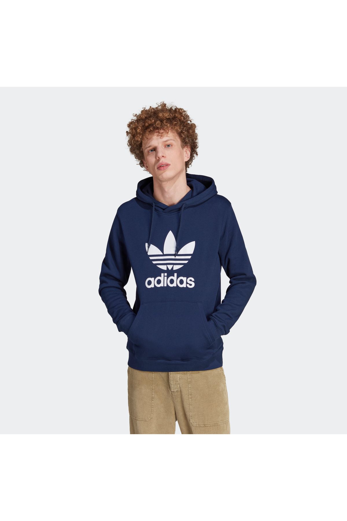 adidas Navy Blue Trefoil Men s Sweatshirt IM4496 Trendyol