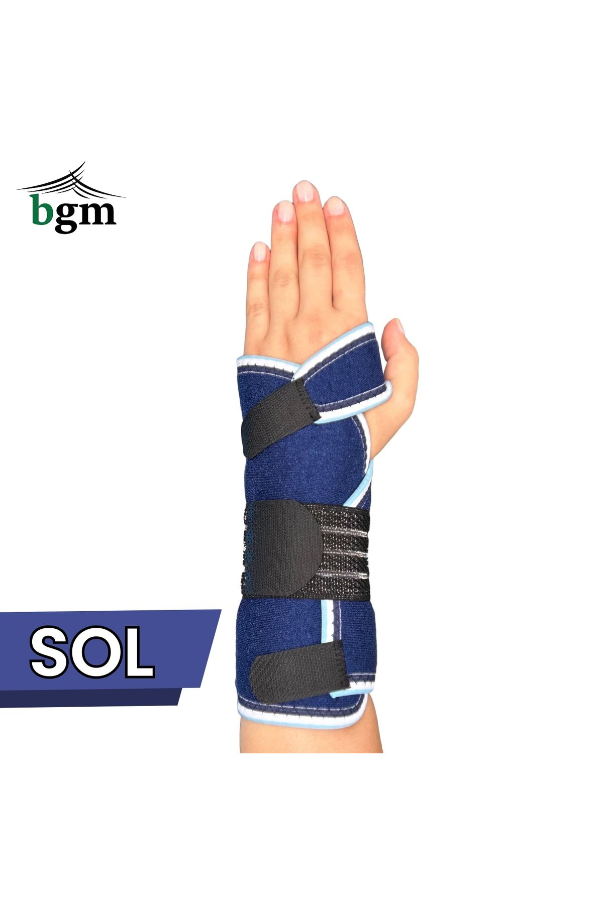 bgm-Hand Wrist Splint Blue Metal Support High Quality Static Hand Wrist Splint 1