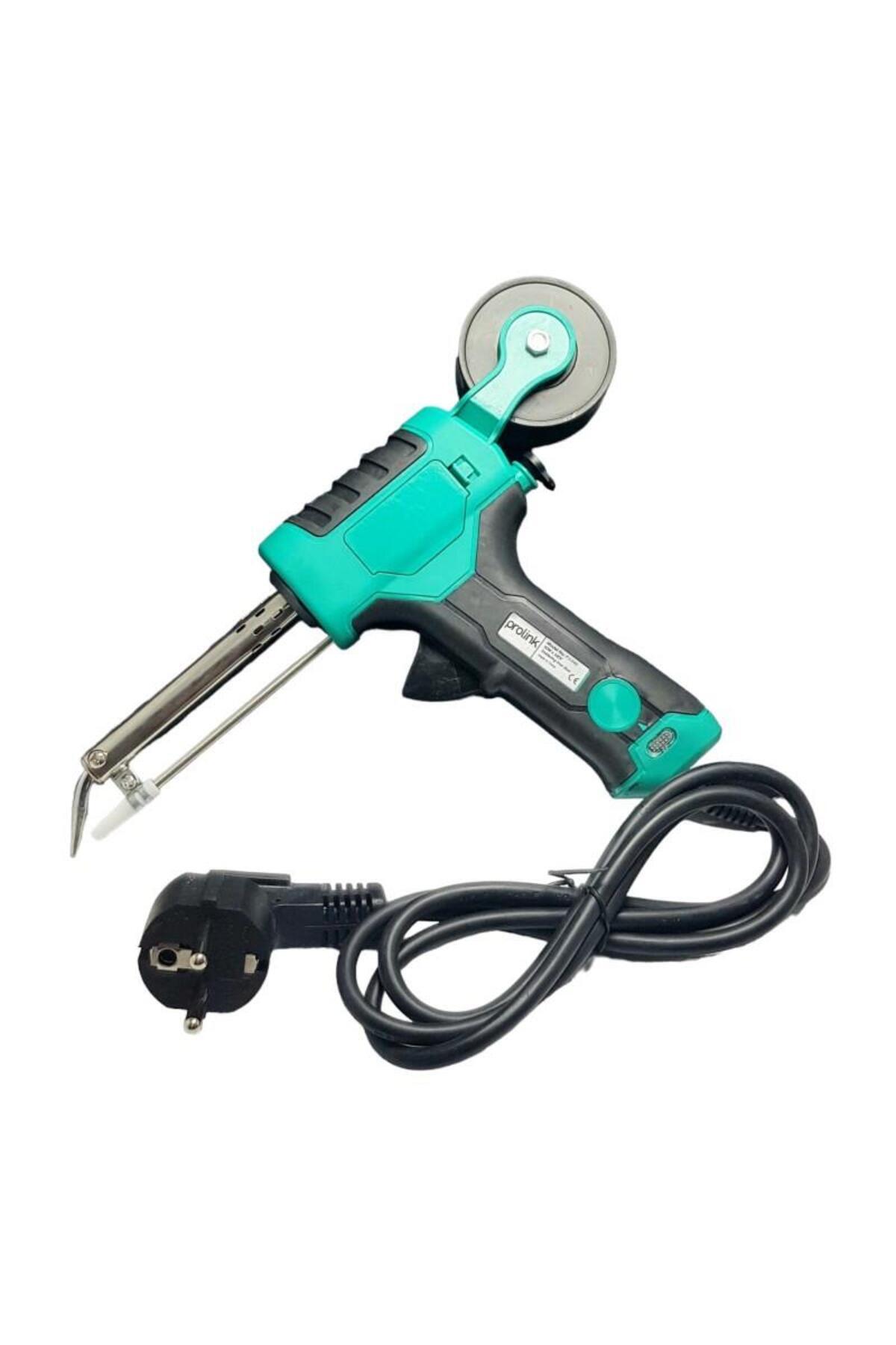 Prolink Luxury,Lehim Beslemeli 60w Eğik Uçlu Tabanca Havya, 60w Tabanca Lehim Makinası PJ-040