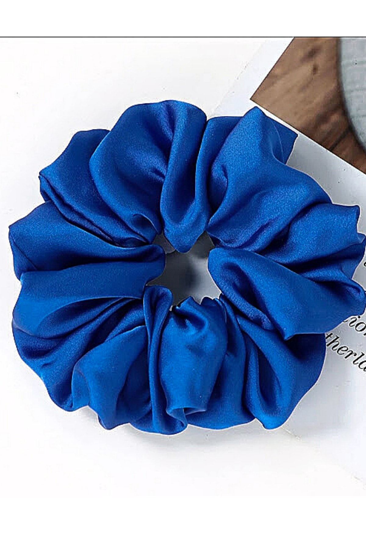 Blue Women's Xl Luxury Satin Bagel Rubber Buckle