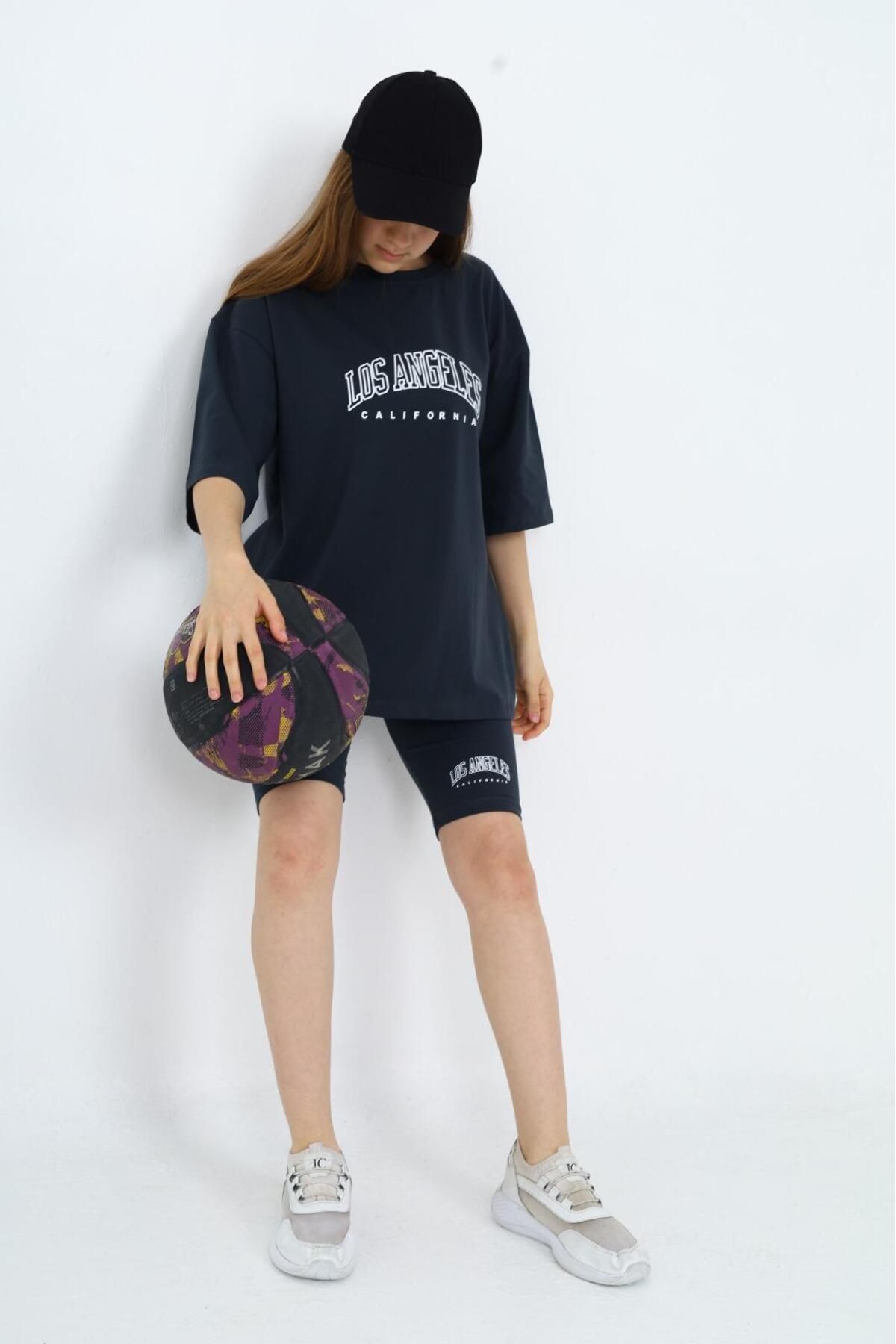 Jannock Set De Trening 100% Bumbac Cu Jambiere Scurte De Culoare Jerseu Pentru Fete Femeie - 9–10 years