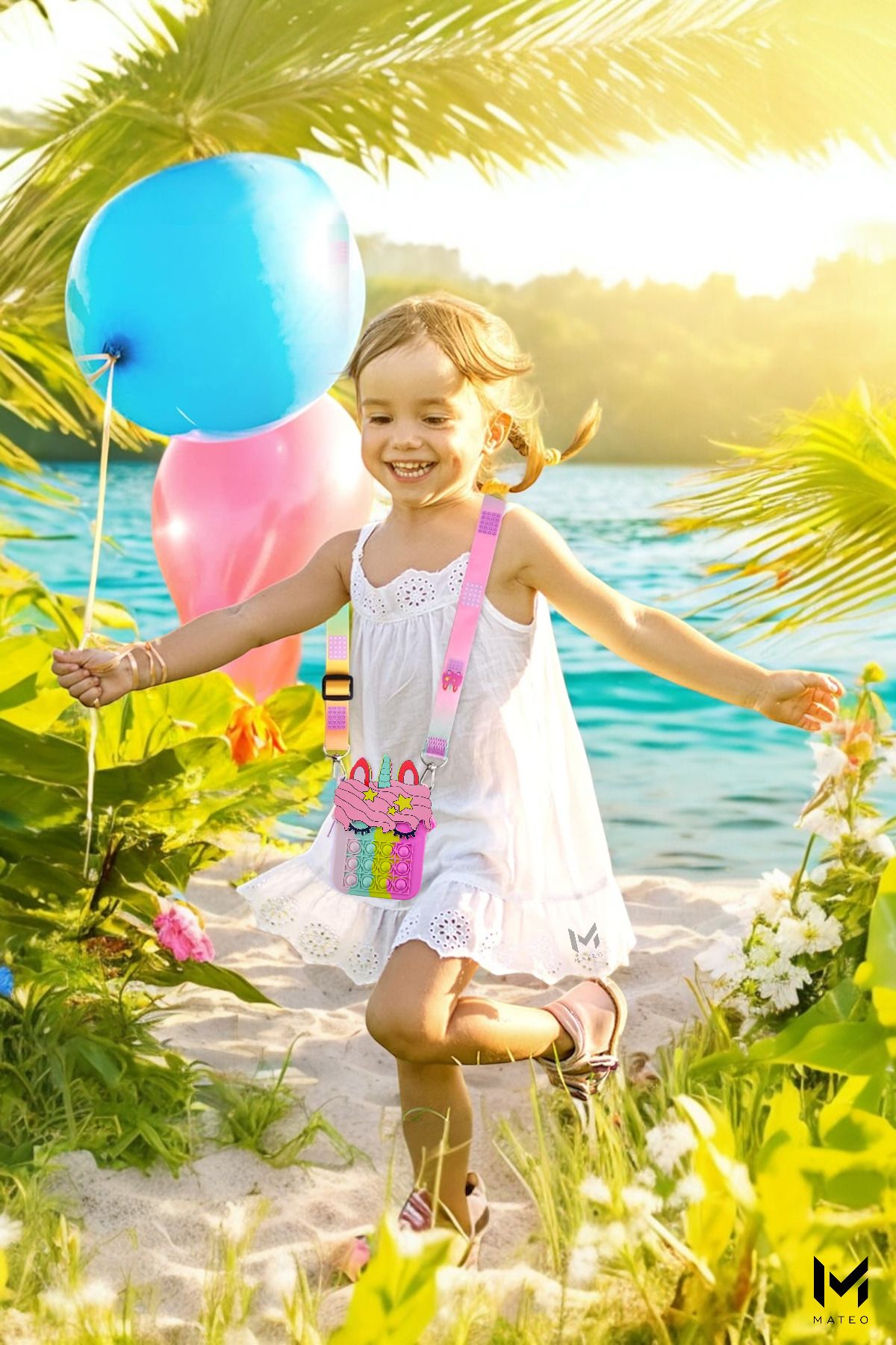 MATEO-Unicorn Pop It - Soft Silicone, Mixed Color School 5
